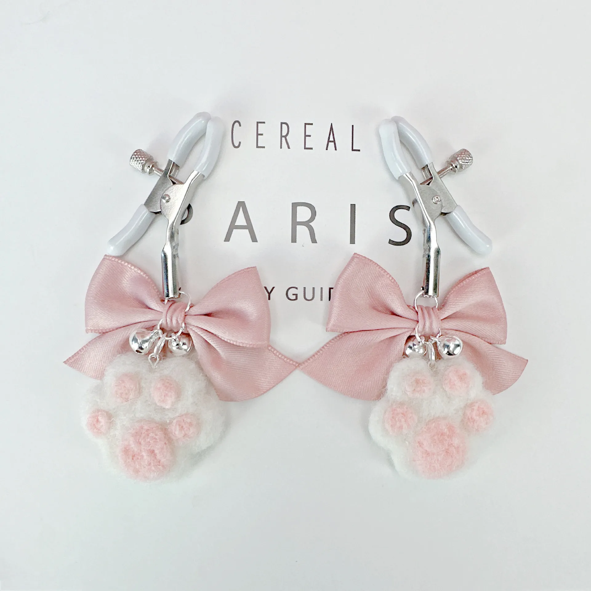 BDSM Cute Cat Claw Bell Collar Bow Nipple Clamp Anal Plug Chocker with Leash Sm Training Nipple Stimulation Flirting Sex Toys