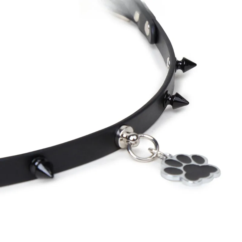 BDSM Collar with Chain Sex Bondage Sexuel Accessory Cowhide Leather Bell Choker for Outdoor Private Intimate Couple Puppy Play