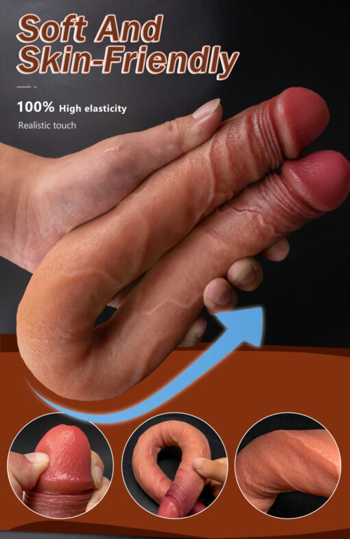 Dildo Realista de Cabeça Dupla em Silicone (17)