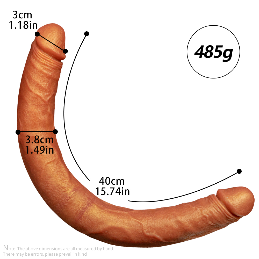 Dildo Realista de Cabeça Dupla em Silicone (2)