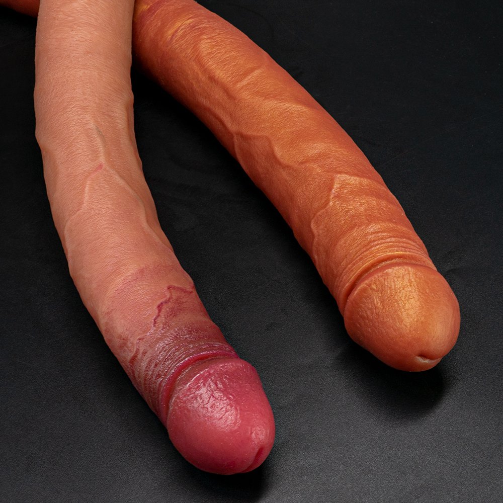 Dildo Realista de Cabeça Dupla em Silicone (25)