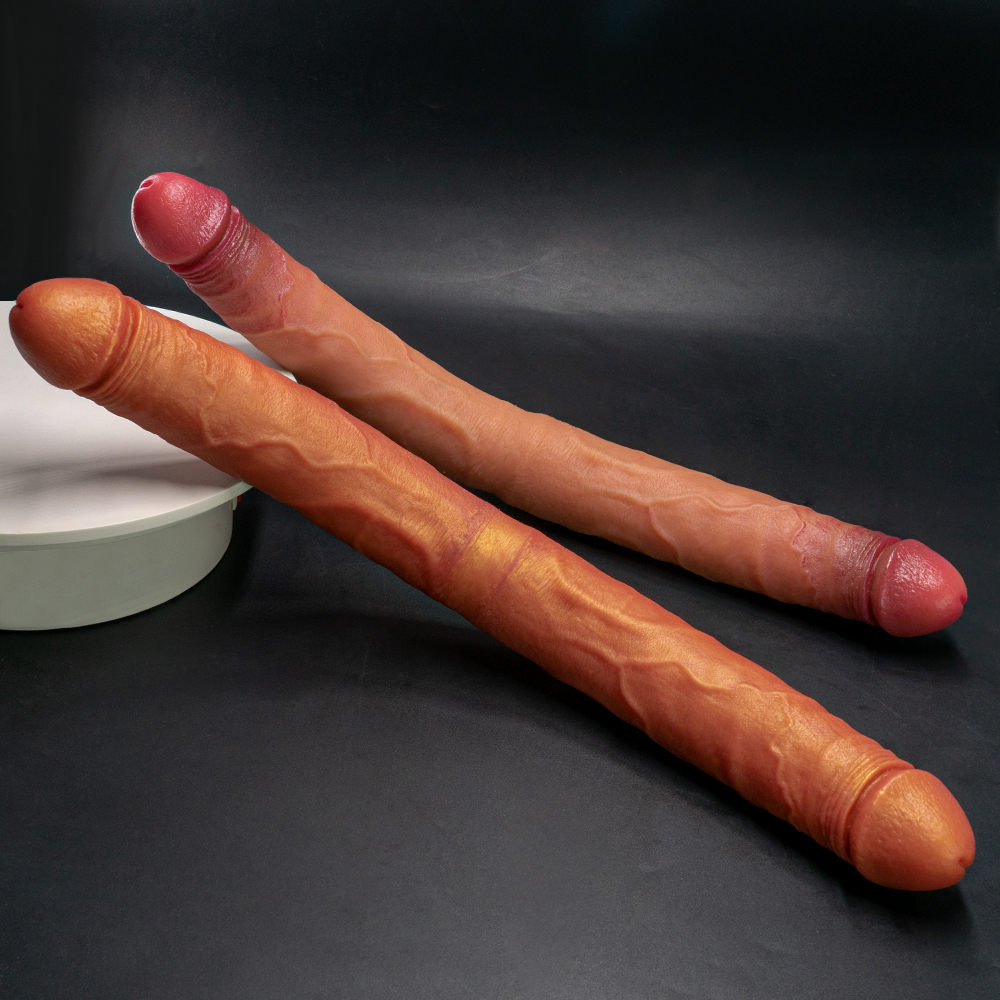 Dildo Realista de Cabeça Dupla em Silicone (26)