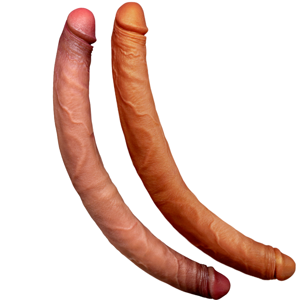 Dildo Realista de Cabeça Dupla em Silicone (27)