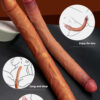 Dildo Realista de Cabeça Dupla em Silicone (3)