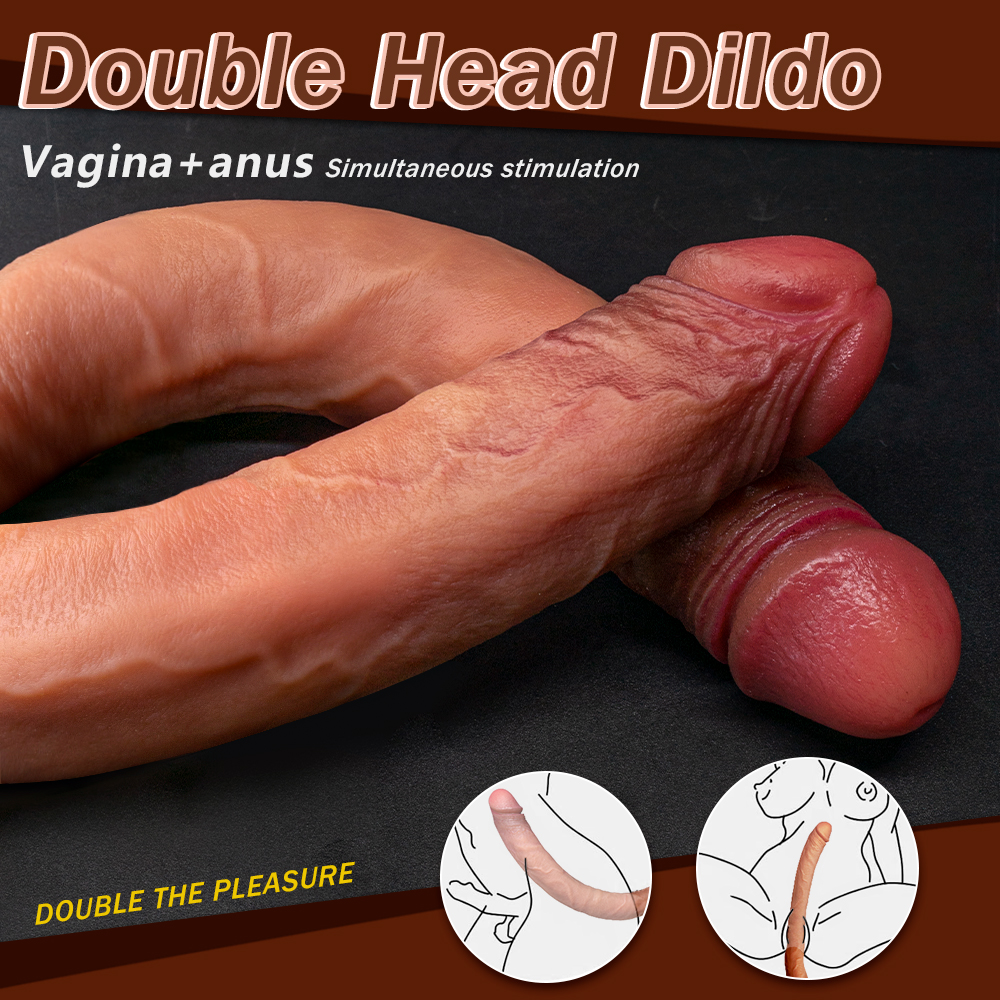Dildo Realista de Cabeça Dupla em Silicone (4)