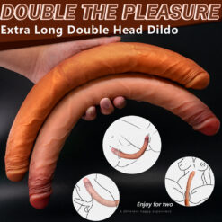Dildo Realista de Cabeça Dupla em Silicone (7)