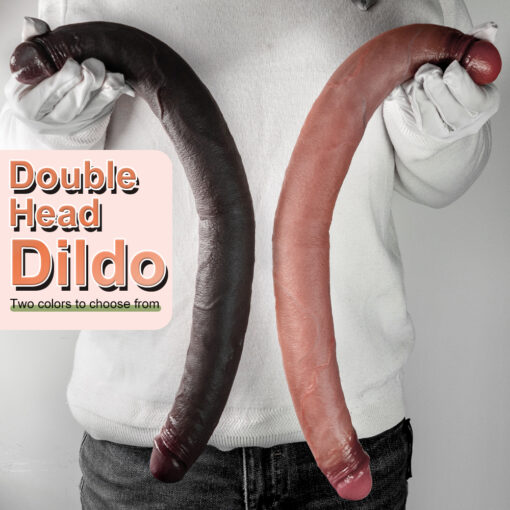 Dildo de Cabeça Dupla Realista em Silicone (1)