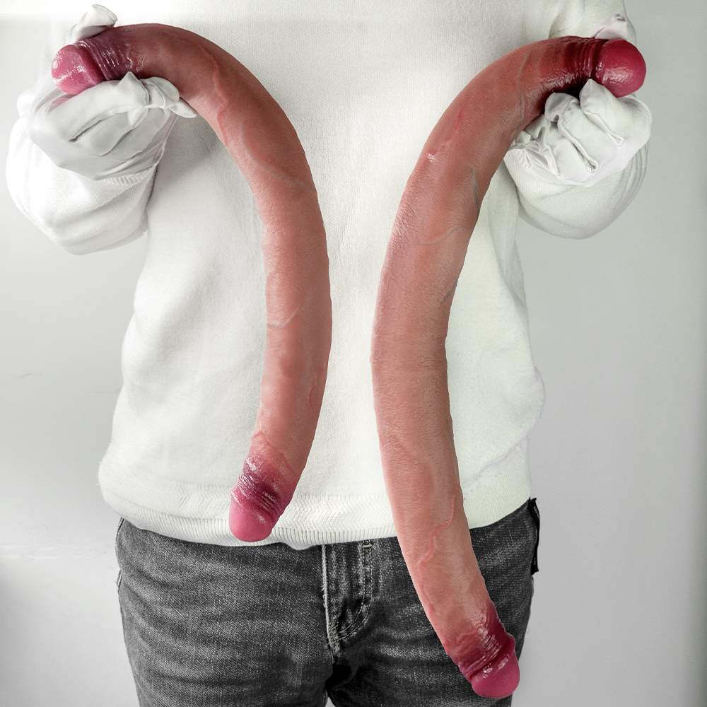 Dildo de Cabeça Dupla Realista em Silicone (16)