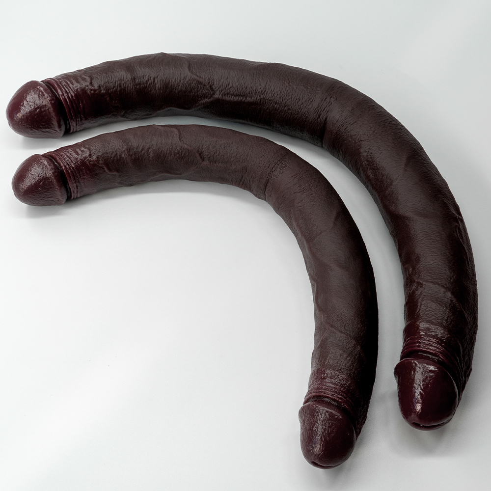 Dildo de Cabeça Dupla Realista em Silicone (18)
