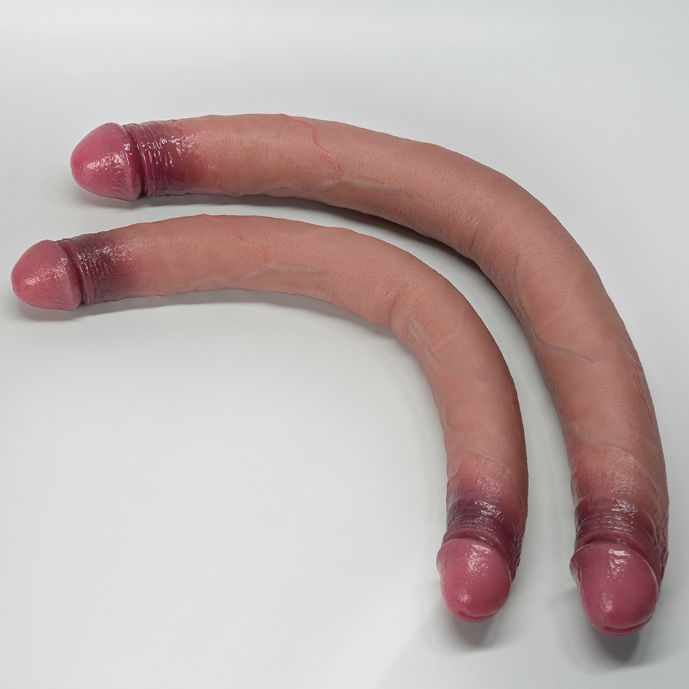 Dildo de Cabeça Dupla Realista em Silicone (19)