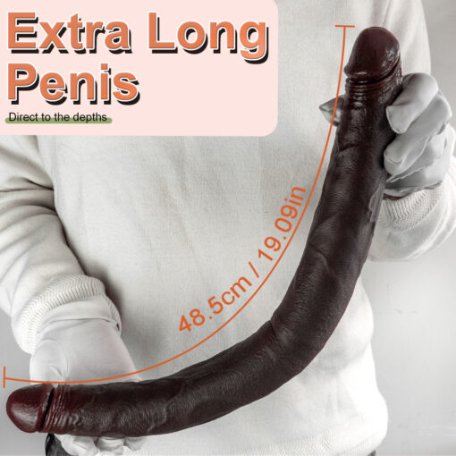 Dildo de Cabeça Dupla Realista em Silicone (2)