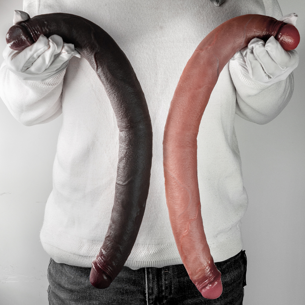 Dildo de Cabeça Dupla Realista em Silicone (21)