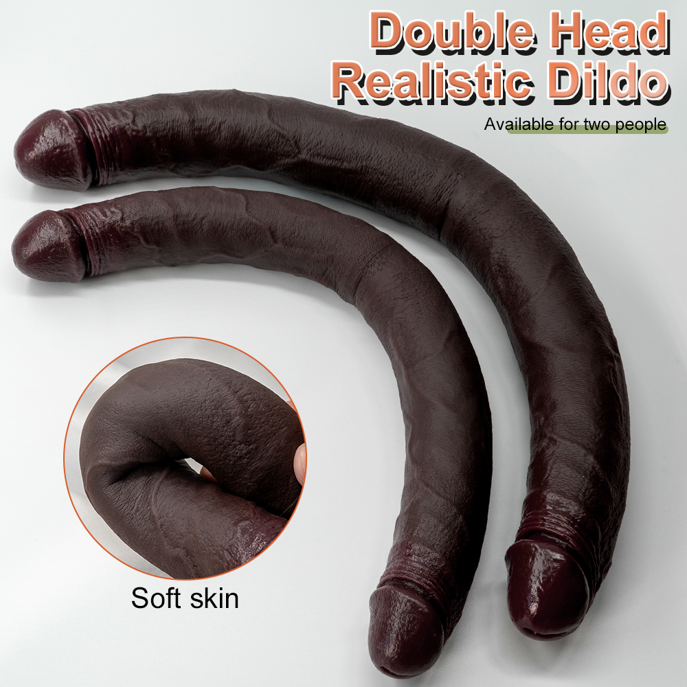 Dildo de Cabeça Dupla Realista em Silicone (9)