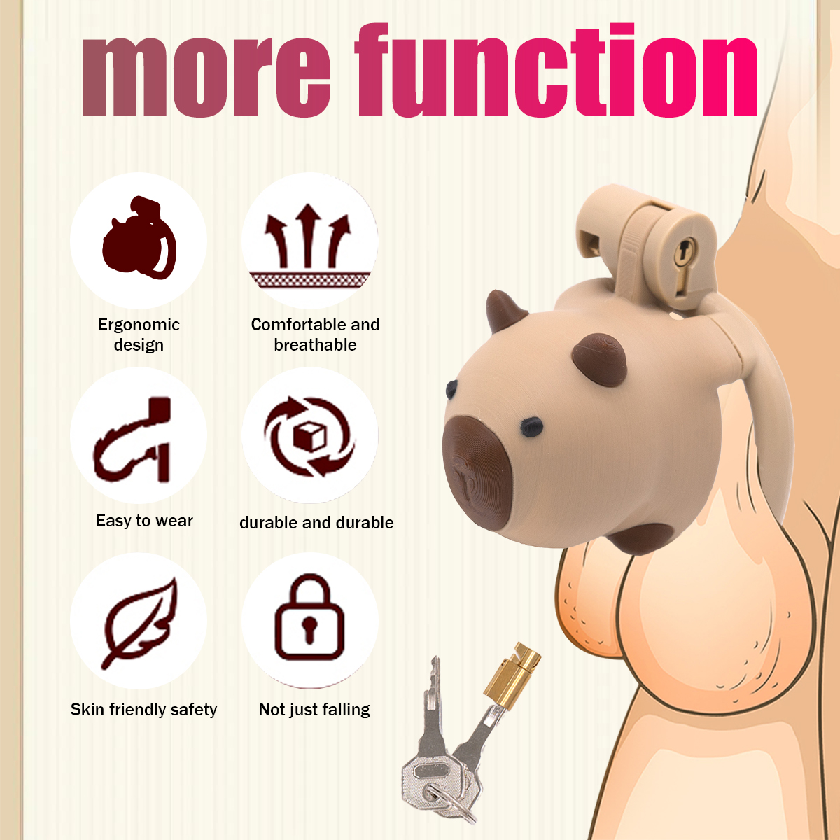 Heseks Capivara Gaiola de Castidade Masculina (8)