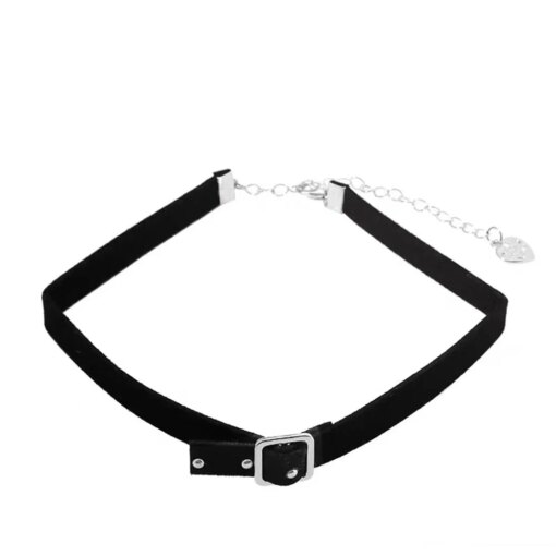 Gargantilha de Couro Preto Vintage - Imagem 6