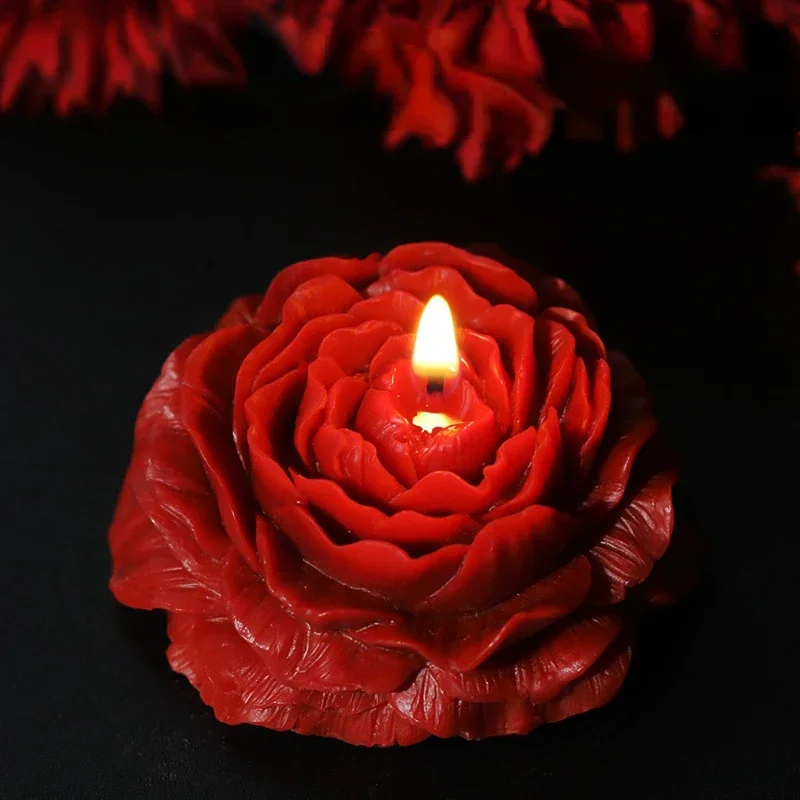 Low Temperature Candles Wax Rose Heart Candle 42 to 48 Degrees Peony Scented Decorative Waxs Valentine's Day Creative Gift