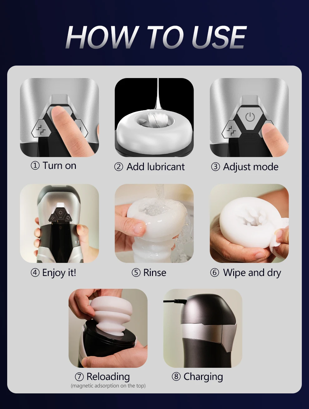 DRY WELL Automatic Thrusting & Vibrating Male Masturbators Cup with 12 Modes Hands-Free Stroker 3D Realistic Vagina Sex Toys
