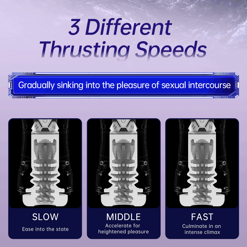 DRY WELL Automatic Thrusting & Vibrating Male Masturbators Cup with 12 Modes Hands-Free Stroker 3D Realistic Vagina Sex Toys