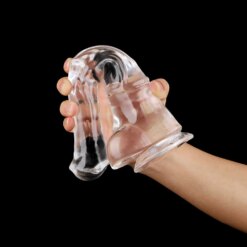 Alternative view of Dildo de Cavalo Realístico Transparente com Ventosa, Tamanhos S ao XL