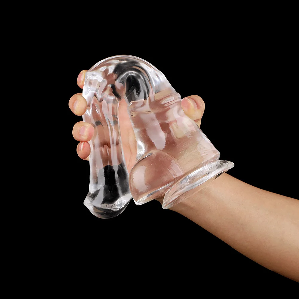 Dildo de Cavalo Realístico Transparente com Ventosa, Tamanhos S ao XL - Imagem 2