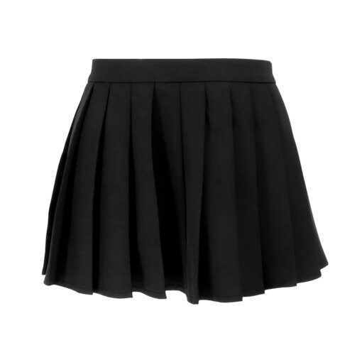 Mini Saia Plissada Preta Sexy - Imagem 4