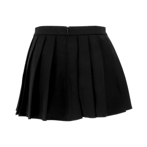 Mini Saia Plissada Preta Sexy - Imagem 6