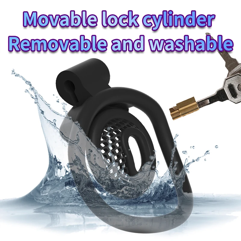 Small Chastity Cage Extreme Invisible Cock Cage Cation Negative Lock Fidelity Cage Micro Chastity Bdsm Lockable Sex Toy 4rings