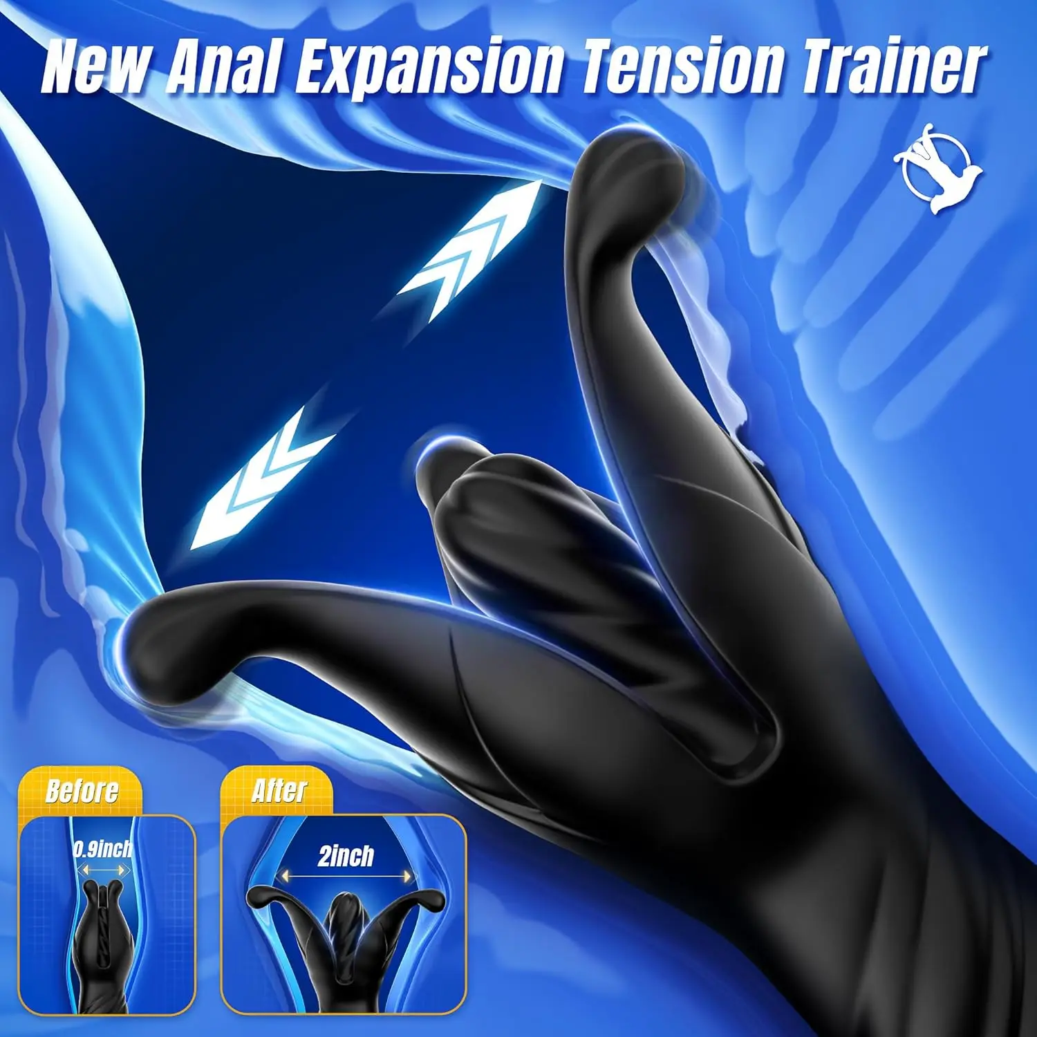 Vibrador Anal e Massageador de Próstata com Abertura, Thrusting e Vibração, Controle Remoto - Imagem 5