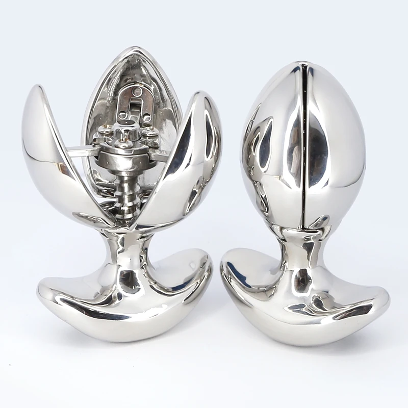 Plug Anal de Aço Inox Expansível e Abrível, Dilatador Anal Pesado com Trava e Argola - Imagem 2