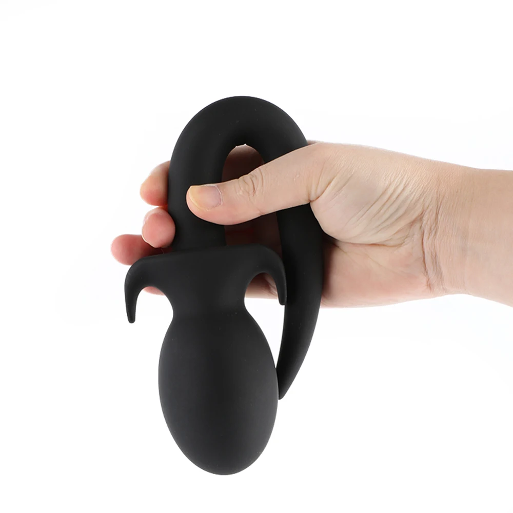 Plug Anal Rabo de Cachorro de Silicone, Cauda Curvada para Puppy Play - Imagem 5