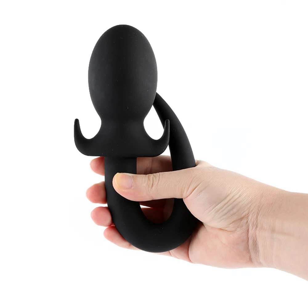 Plug Anal Rabo de Cachorro de Silicone, Cauda Curvada para Puppy Play - Imagem 2