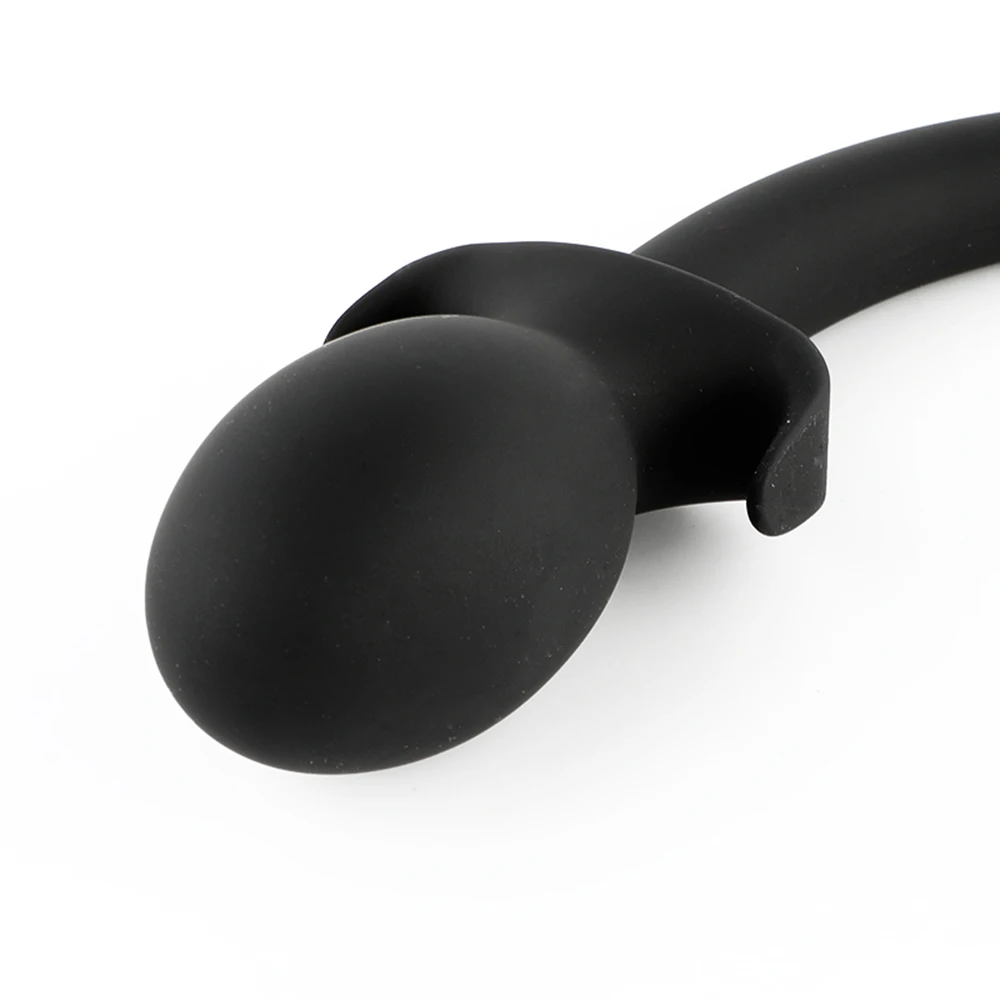 Plug Anal Rabo de Cachorro de Silicone, Cauda Curvada para Puppy Play - Imagem 3