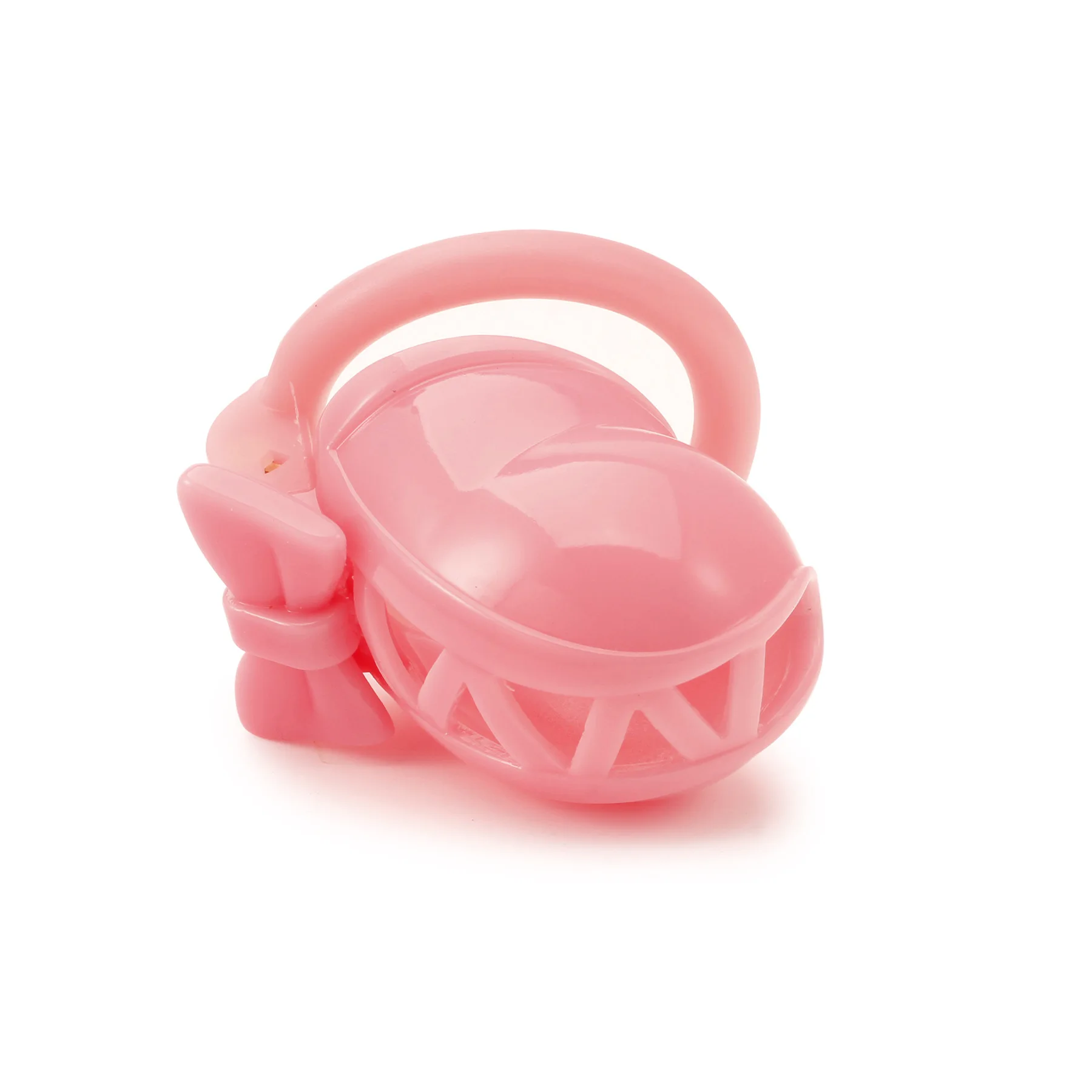 Gaiola de Castidade de Resina com Laço, Chastity Cage Sissy com 4 Anéis e Cadeado - Imagem 5