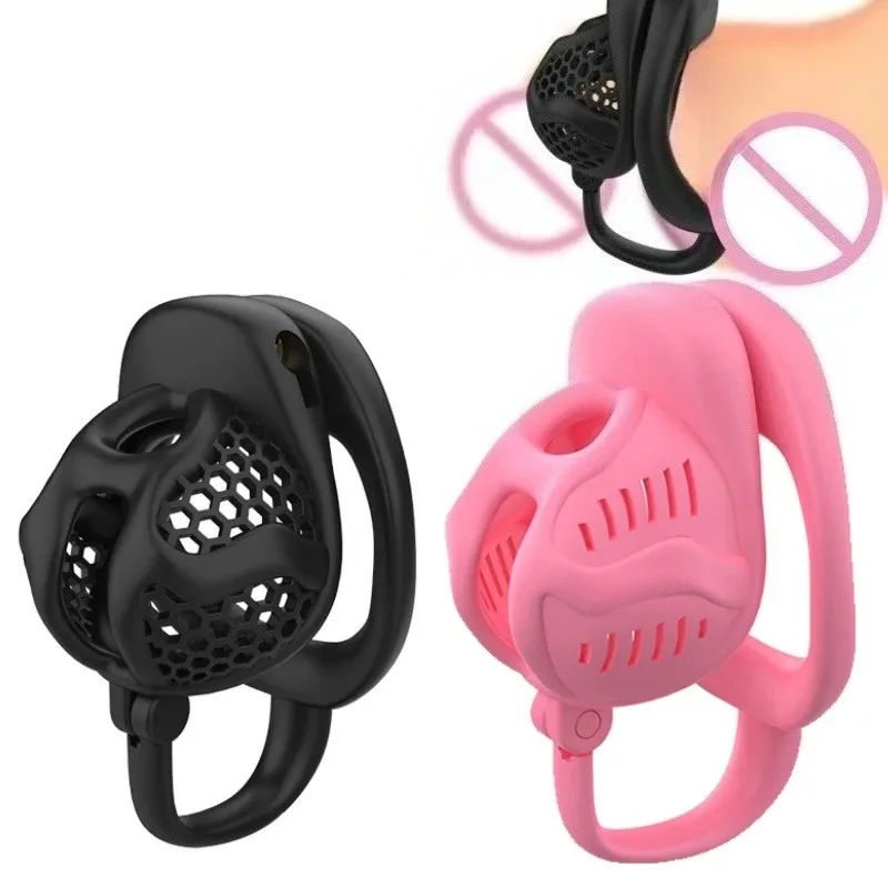 Gaiola de Castidade Respirável Favo de Mel em Resina, Honeycomb Chastity Cage Leve
