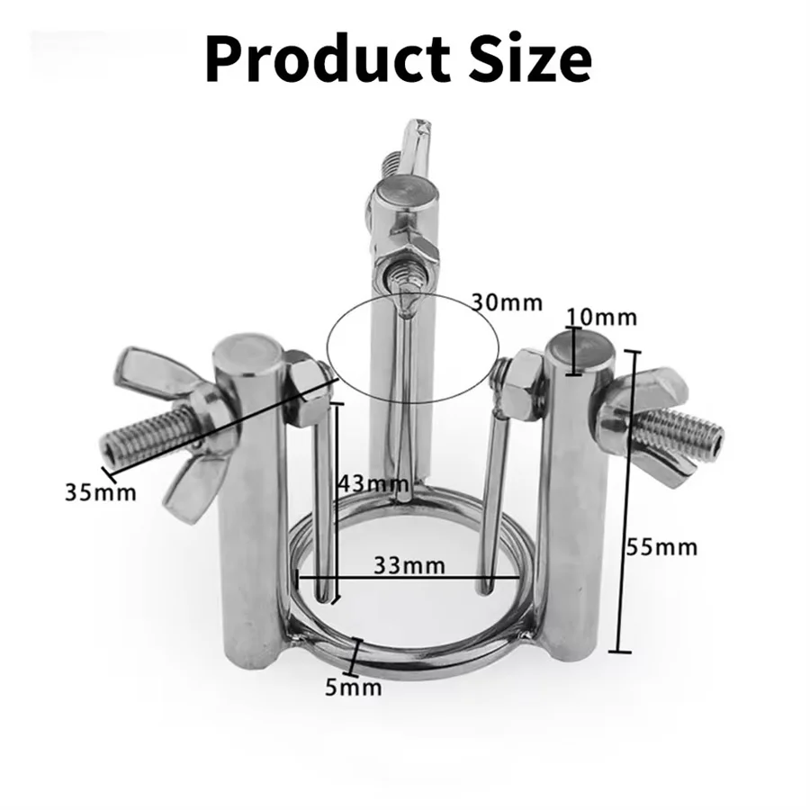 Dilatador Uretral Ajustável em Aço Inox com Anel de Glande, Urethral Stretcher - Imagem 6