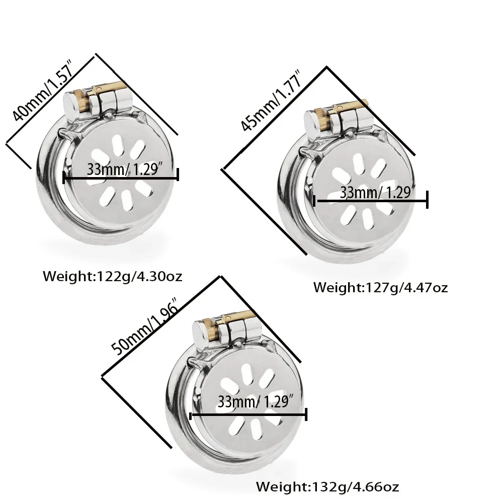 Gaiola de Castidade Super Mini com Tubo Uretral em Aço Inox, Chastity Cage Masculina - Imagem 6