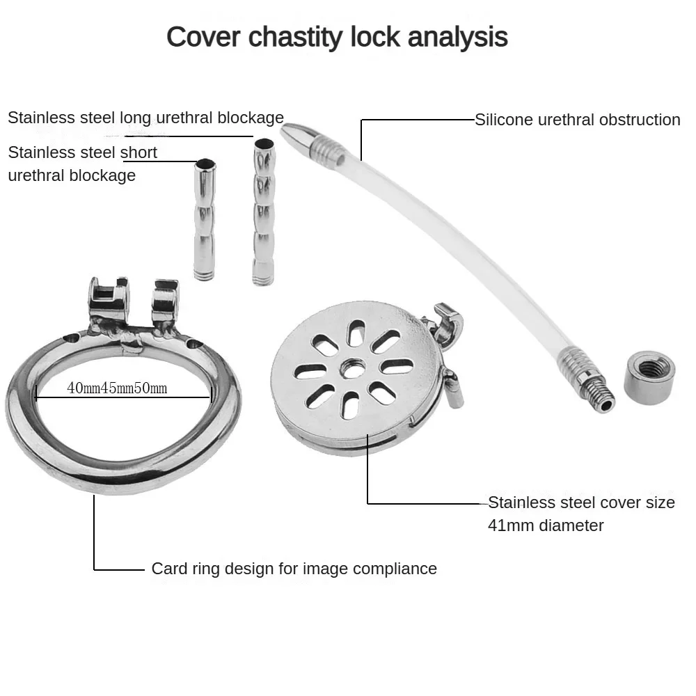 Gaiola de Castidade Super Mini com Tubo Uretral em Aço Inox, Chastity Cage Masculina - Imagem 5