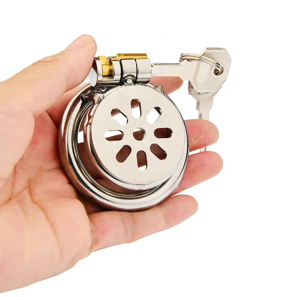 Gaiola de Castidade Super Mini com Tubo Uretral em Aço Inox, Chastity Cage Masculina - Imagem 2