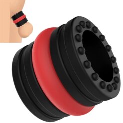 Anel Peniano e Escrotal de Silicone Removível, Lock Ring que Retarda a Ejaculação