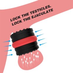 Alternative view of Anel Peniano e Escrotal de Silicone Removível, Lock Ring que Retarda a Ejaculação