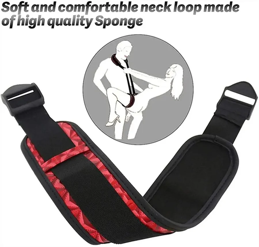Suporte para Posições Sexuais com Apoio de Pescoço e Alças para Pernas, Sex Sling BDSM - Imagem 6