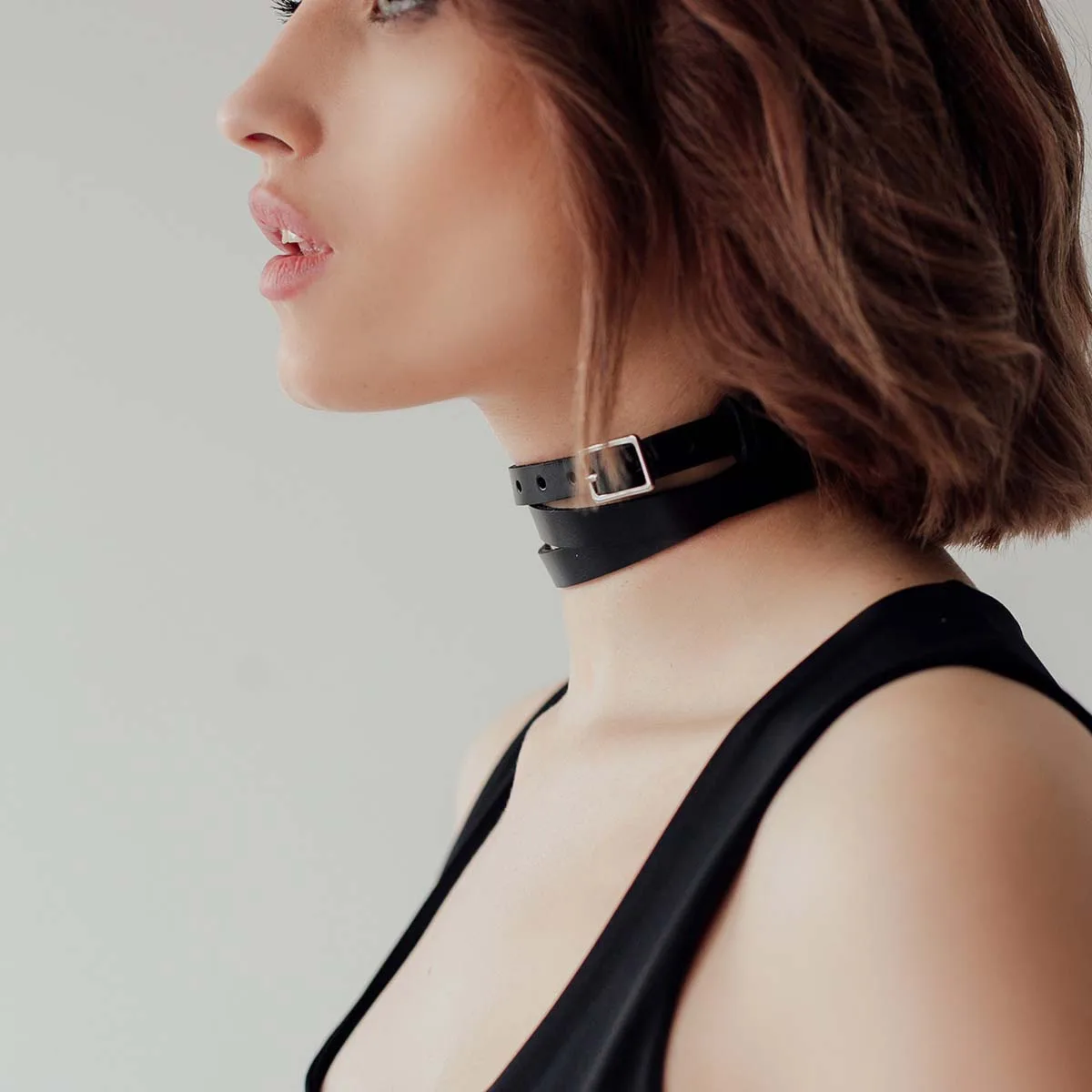 Choker Gothic Leather Collar - Gargantilha BDSM de Luxo - Imagem 4