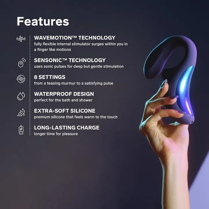 Lelo Enigma Wave, Vibrador Sônico de Ponto G e Clítoris com Tripla Estimulação - Imagem 4