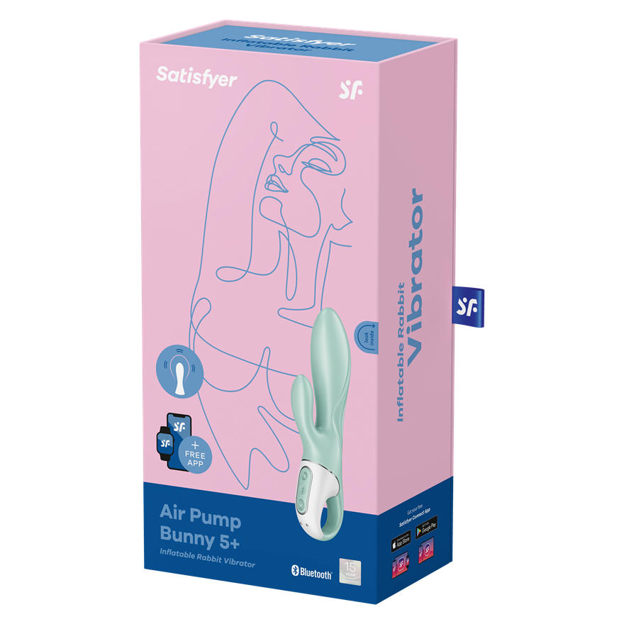 Satisfyer Air Pump Bunny 5+, Vibrador Rabbit com Haste Inflável e App - Imagem 5