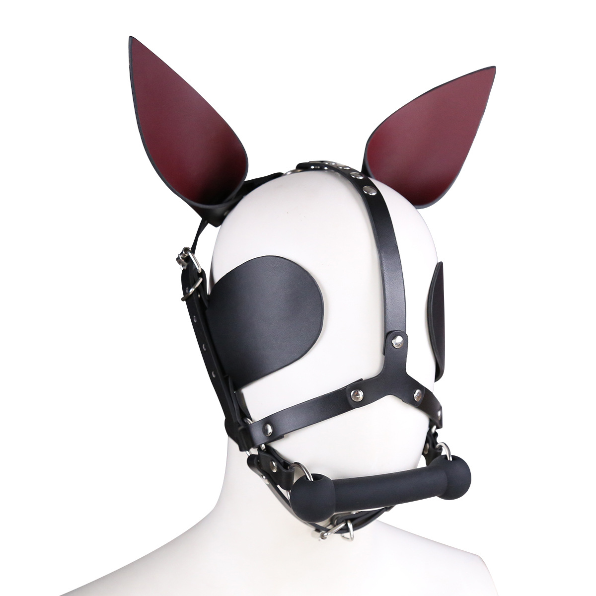 Máscara de Couro BDSM para Role Play, Modelos Hannibal, Pet Play e Pony Play, Capuz Fetiche Ajustável - Imagem 5