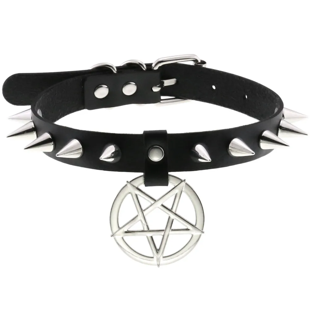 Choker Gótico de Couro PU com Pingente - Coleira Punk Ajustável - Imagem 6