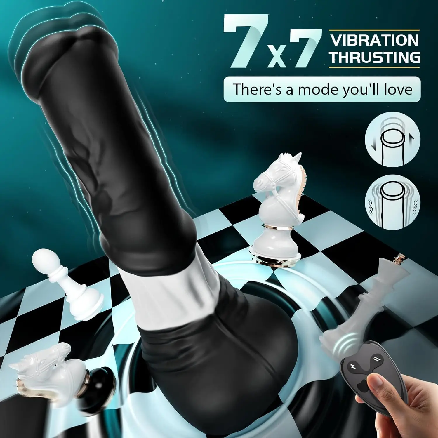 Dildo Cavalo Vibrador Vaivém Automático Horse Dildo Thrusting Controle App Remoto Ventosa Monster - Imagem 3