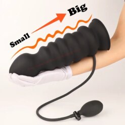 Alternative view of Plug Anal Inflável Expansível Silicone Bomba Manual Inflatable Butt Plug Dilatador Anal Ventosa G-Spot