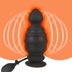 Plug Anal Inflável Expansível Silicone Bomba Manual Inflatable Butt Plug Dilatador Anal Ventosa G-Spot