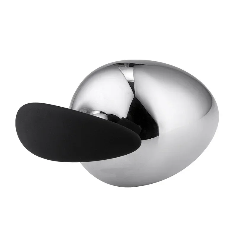 Plug Anal Metal Maciço Aço Inox Pesado Butt Plug Base Âncora Silicone Full Feeling Grande - Imagem 6